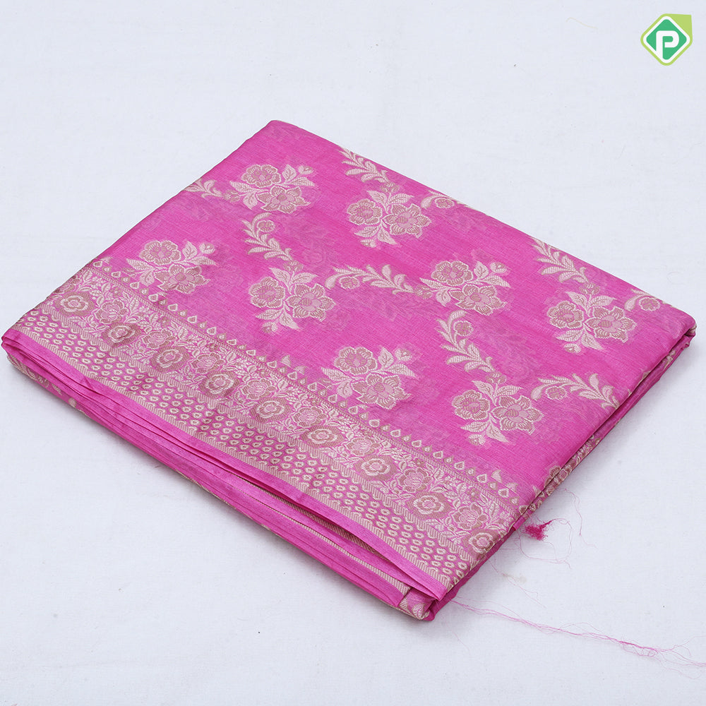 Trending colors grand floral design self grand border fancy tissue organza saree