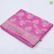 Trending colors grand floral design self grand border fancy tissue organza saree
