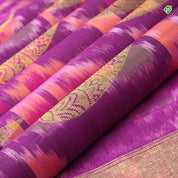 Purple Colour Ikkat All Over Motifs Trendy Fancy Silks Saree