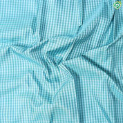 Sea Green With Sea Blue Borderless Trendy Designer Silk Saree