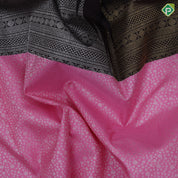 Dark brown silver gold zari temple tower baby pink silver zari mole design half and half concept exclusive silk saree