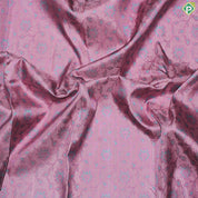 Peach Pink Flower Punch Thread work  Design Gold Zari With Self Color Border Trendy Silk Saree