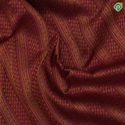 Marron Gold Zari Floral Brocade Design Self Colour Chagaram Flower Border Design Wedding Silk Saree