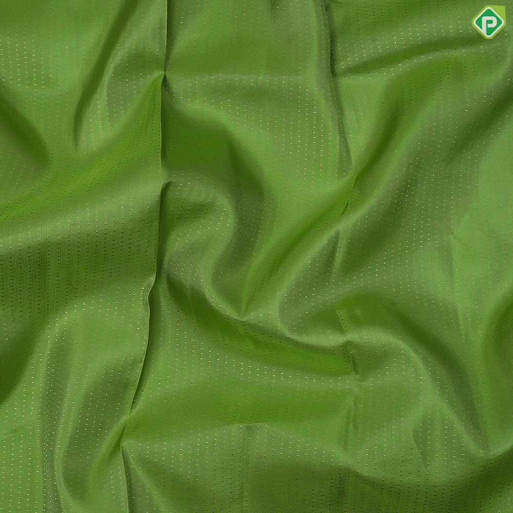 Parrot Green With Gold Zari Lines Border Trendy Designer Silk Saree