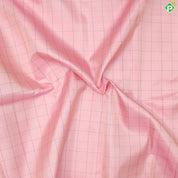 Rose Pink Checks With Creamy White Border Traditional Silk Saree