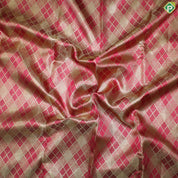 Tomato Red Gold Zari With Green Color Border Traditional Silk Saree