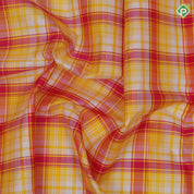 Multi Colour Checks Coffee Brown Hours Chagaram Fish Border Design Traditional Silk Saree
