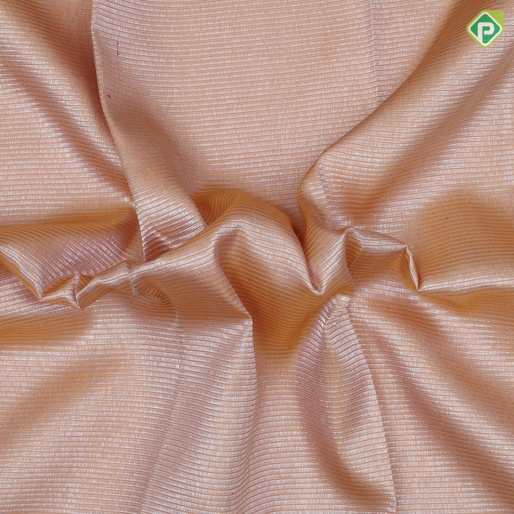 Sandal Wood Gold Zari Lines Design Baby Pink Peacock Bride Border Design Wedding Silk Saree