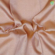 Sandal Wood Gold Zari Lines Design Baby Pink Peacock Bride Border Design Wedding Silk Saree