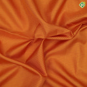 Mango yellow rust lines full body design self gold zari border soft silk saree