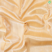 Creamy gold zari by zari weaved design multi colour checks border Traditional silk saree