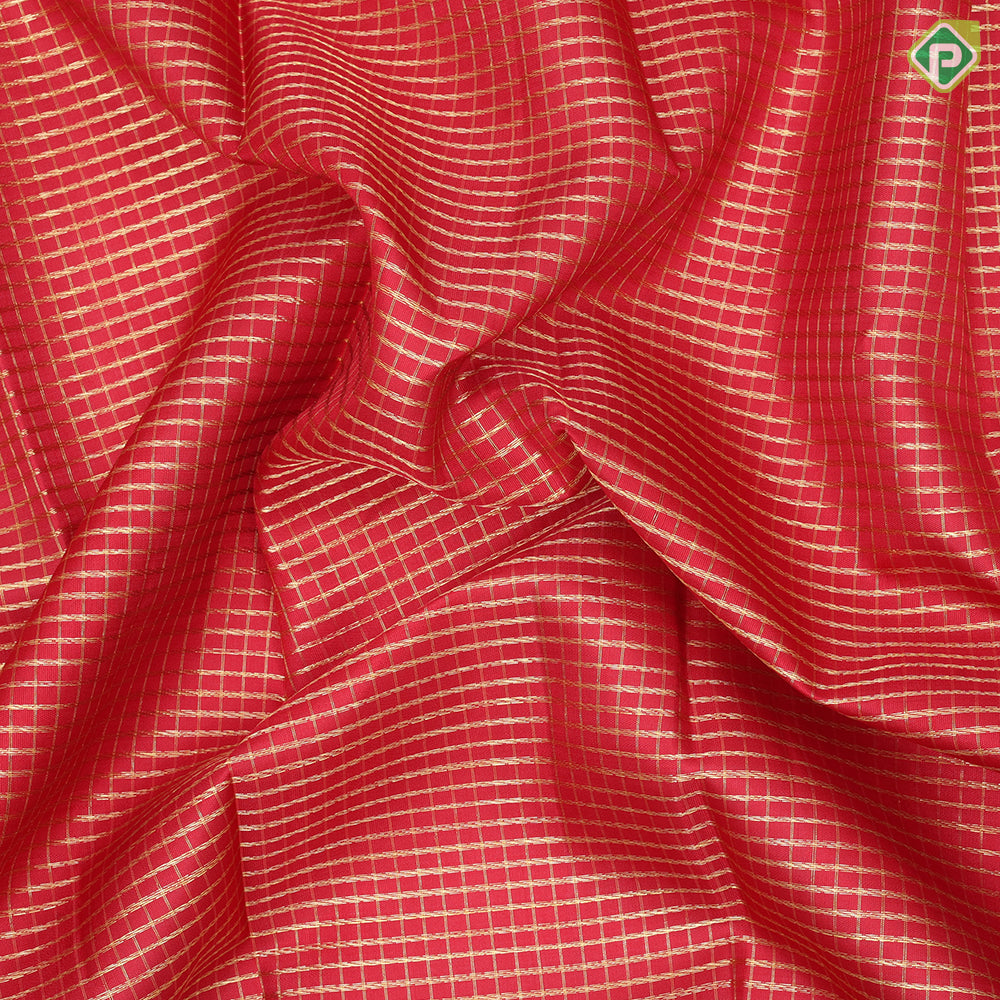 Maroon gold zari vairaoosi checks window panel design self gold zari diamond butta border traditional silk saree
