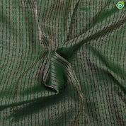 Forest green Gold Zari self designed Stripes design self gold zari red edge border trendy designer silk saree