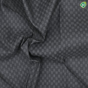 Elephant grey with steel grey self checks design rani pink god zari Edge border Luxury black silk saree