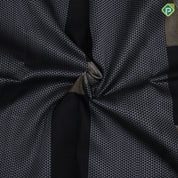 Black Colour Silver Gold Zari Arrow And Square Design Chilly Red Ledge Border Design Luxury Black Silk Saree