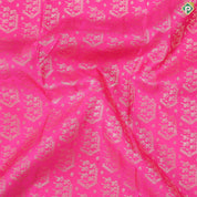 Rose pink with fancy butta gold zari pythonic border exclusive wedding silk saree