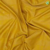Mustard yellow gold zari vairaoosi checkered butaa purple gold zari peacock yaali border art silk saree