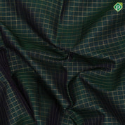 Castleton green gold zari vairaoosi zari kattam contrast purple gold zari rettapet border traditional silk saree