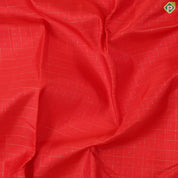 Brick red gold zari mid dotted Checkered design and self gold zari edge border traditional silk saree