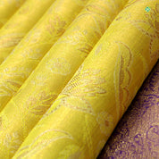 Lime Green And Copper Grand Floral Work Grand Bridal Tissue Silks Saree