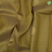 Manthulir green gold zari vairaoosi checks self gold zari multi design lines border traditional silk saree