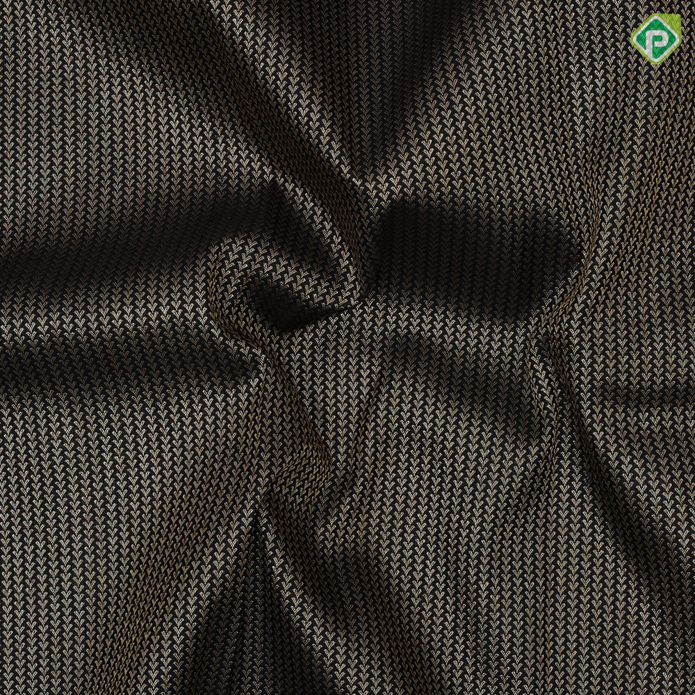 Luxury black gold zari thilagam stripes design self gold zari temple border luxury black silk saree