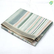 Multi color bars stripes floral pallu edge border trending fancy cotton saree