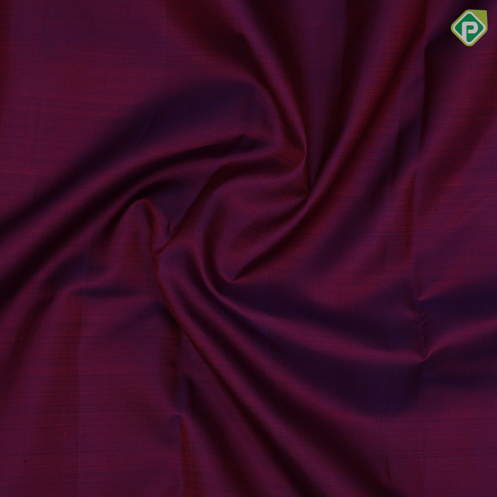 Purple full body plain weaved pink gold zari bavanji edge border plain traditional vintage silk saree