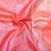 Pink shades with Orange Bubble Design Tissue weaved silk saree