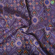 Lavender with multi color pochampalli design rexona green gold zari vanasingaram border Ikkat silk saree