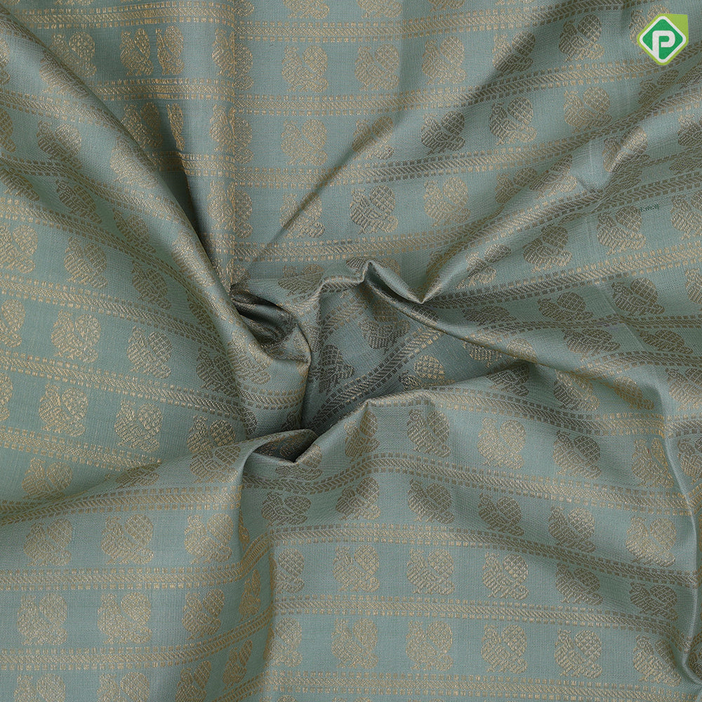 cardamon green gold zari annam butta line design purple gold rudraksham multi lines border grand bridal silk saree