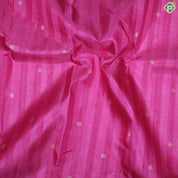 Pink Color Small Chakaram Motif With Self Border Mango Design Gold Zari Lines Traditional Silk Saree