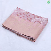 onion pink gold zari leaf and graphitic art design self gold zari floral creeper border fancy cotton saree