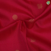 Dark pink gold zari peacock chakaram design self colour small checks border design traditional silk saree