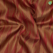 Chilly Red Gold Zari Diamond Design Border Less Pallu Ravivarma Design Tissue Silk Saree