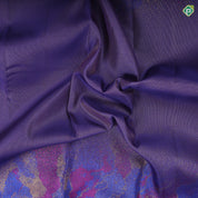 Dark blue gold zari shimmer lights stars shines design border galaxy effect signature edition silk saree