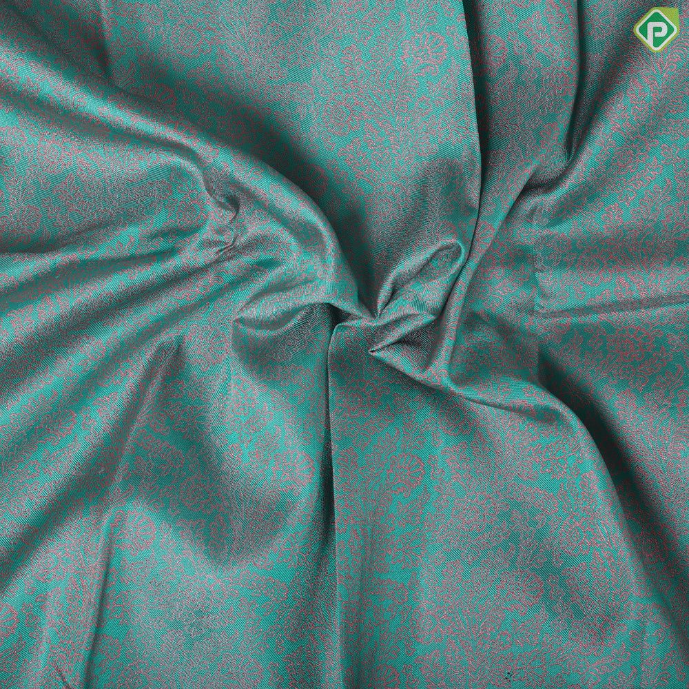 Rexona green Pink combo grand floral thread work design onion Pink gold zari high border trendy silk saree