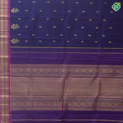purple blue gold zari fancy butta purple gold zari zig zag design one side border silk saree