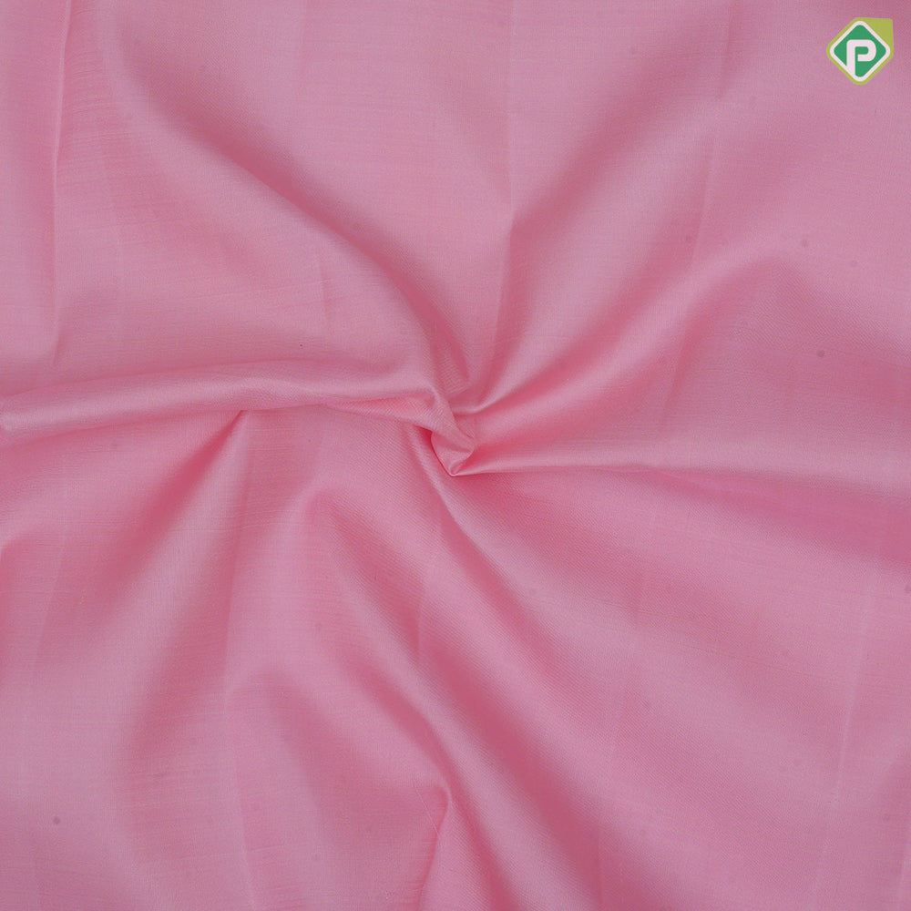 peach pink plain weaved Sea green dual done gold zari line border plain traditional vintage silk saree