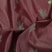 Onion pink colorful zari lotus butta design self color gold zari plain border soft silk saree