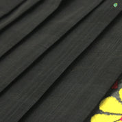Black With Chilly Red Grand Paithani Zari Work Motifs Linen Silks Saree