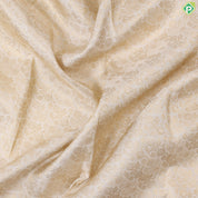 Milk white gold zari grand floral design contrast maroon with gold zari border bridal silk saree