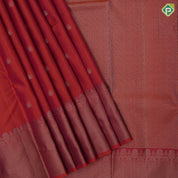 Pinkish Orange thread fancy butta design self thread work border traditional silk saree