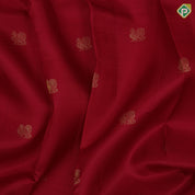Chilly Red Gold Zari Peacock Motif Design Cream White Peacock Border Design Traditional Silk Saree