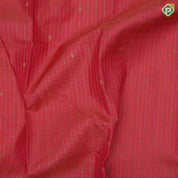 peach pink gold zari and silk thread checks self gold zari peacock butta lines diamond border traditional silk saree