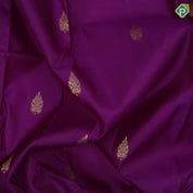 Purple gold zari leaf thilagam butta pista green gold zari multi designed lines border traditional silk saree