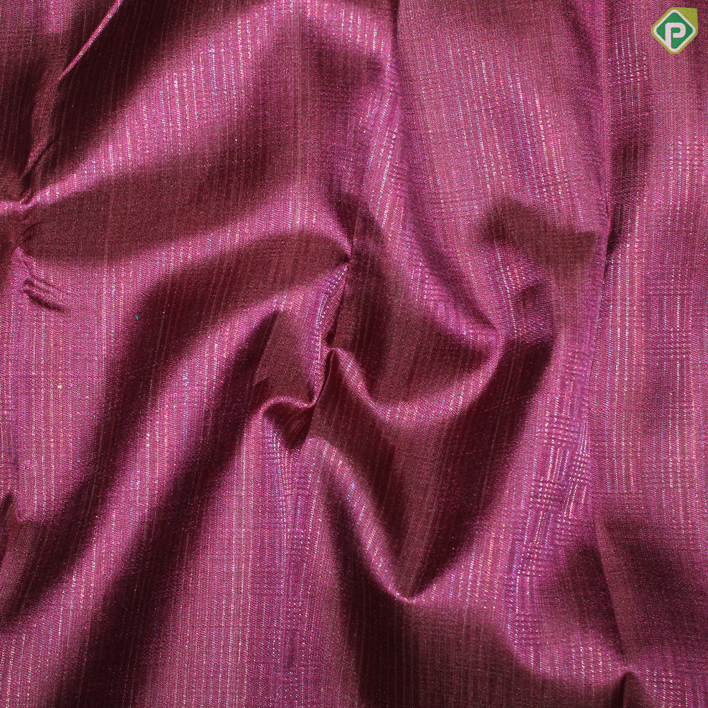 Beetroot Maroon Silver Gold Zari Lines With Self Color Border Trendy Silks Saree