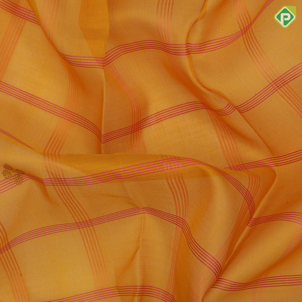 Mustard Yellow Gold Zari Lion And Flower Design Violet Mango Ruthracham Border Design Traditional Silk Saree