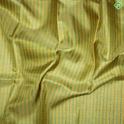 Multi color Gold Zari Checked Design With Dark Pink Peacock And Mayilkan Design Border Traditional Silk Saree
