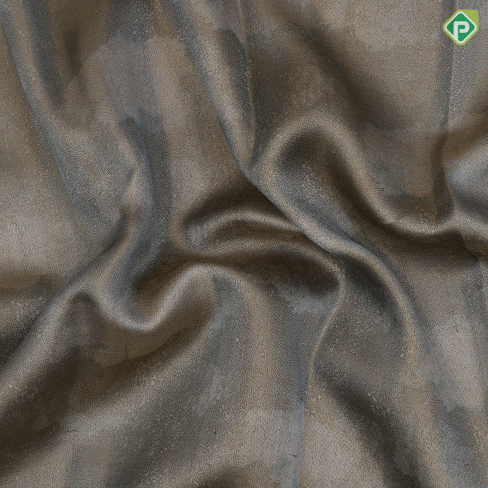 Antique gold sage green subtle cloud motifs gold tissue weave vintage floral tulip border European tulip inspired signature silk saree